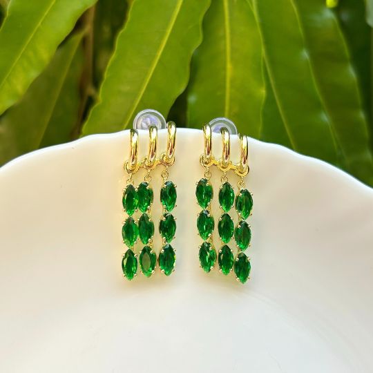 Leah Three Line Earrings