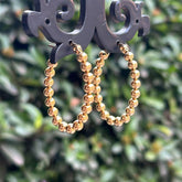 Golden Ball Hoop Earrings