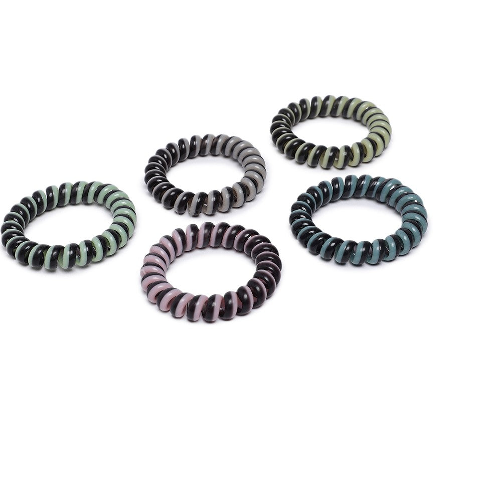 LAIDA Women Set of 5 Spiral Ponytail Holders