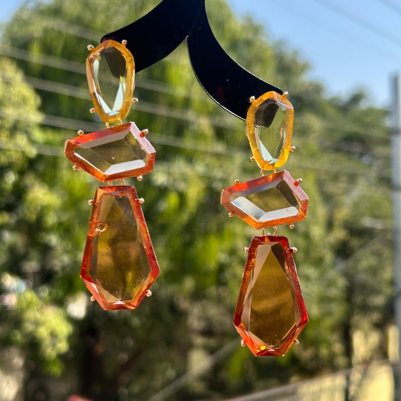Maya Brown Statement Earrings