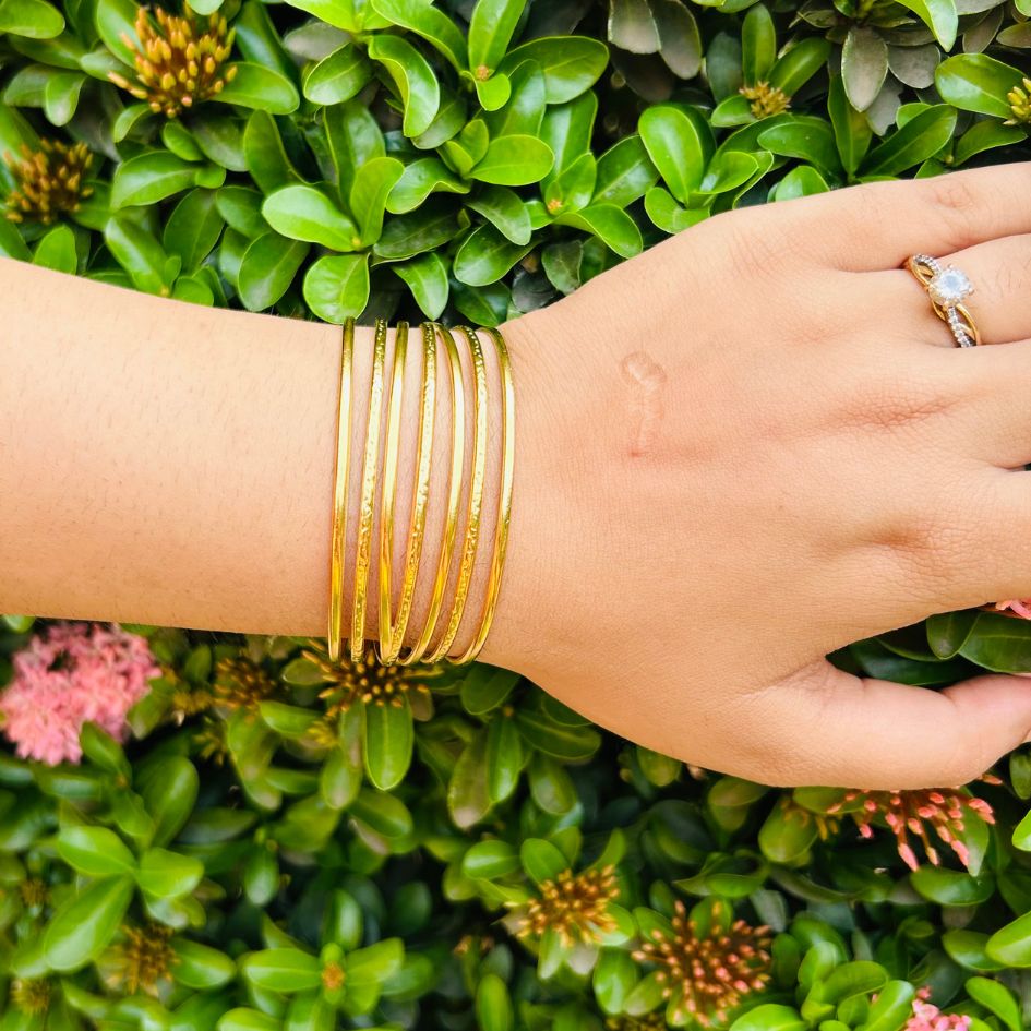 Layered Golden Open Bracelet
