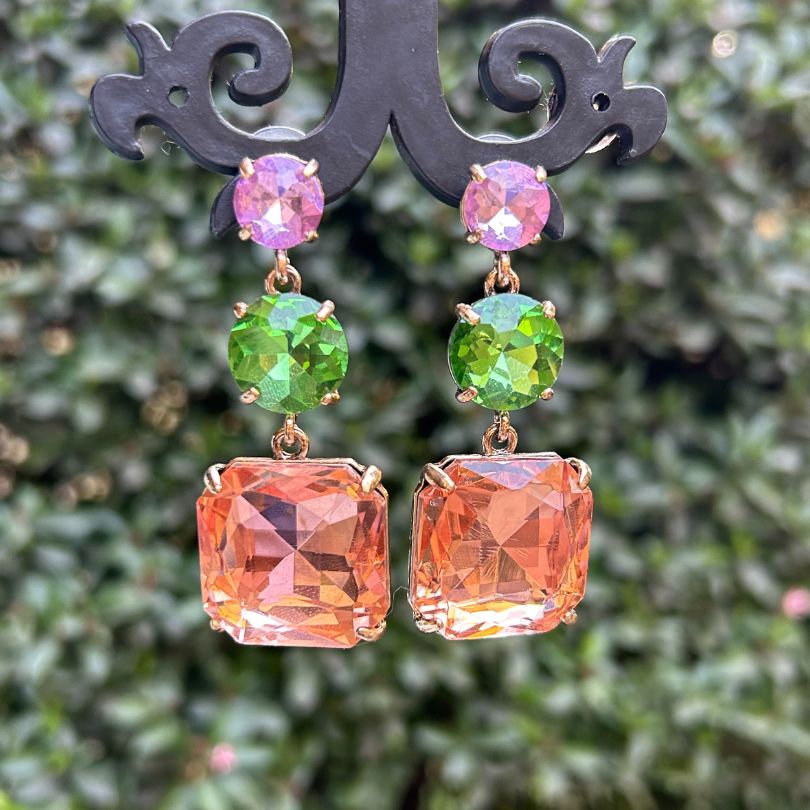 Rhinestone Multicolor Earrings