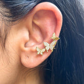 Butterfly Gold Tone Ear Cuff