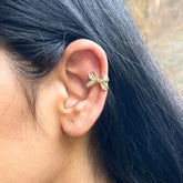 Rhinestone Bow Knot Ear Cuff