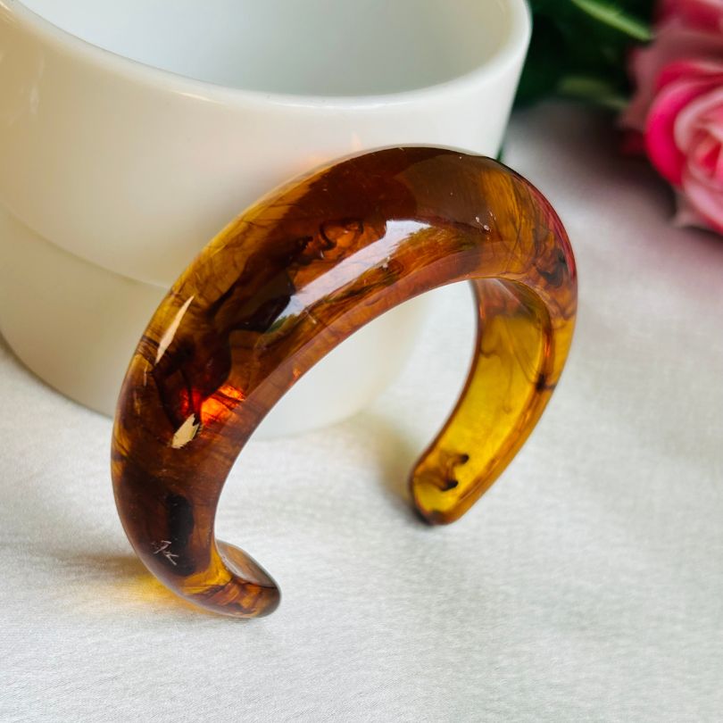 Open Maroon Resin Bangles
