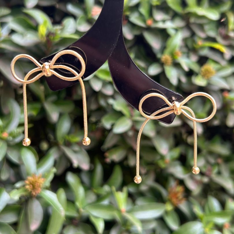 Bow Golden Dainty Earrings