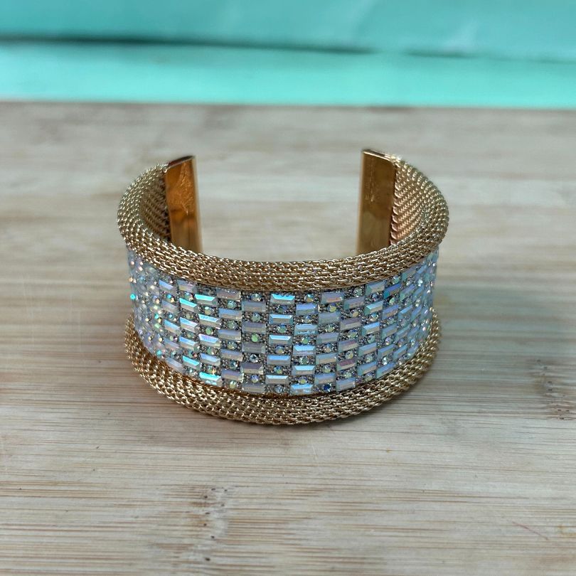 Bling Blogger Silver Golden Openable Kada / Handcuff