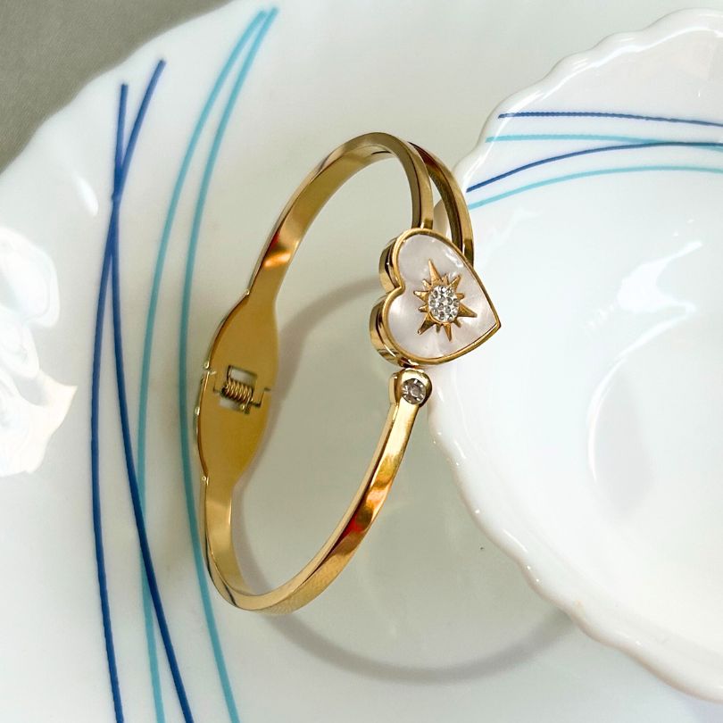 White Heart Bracelet