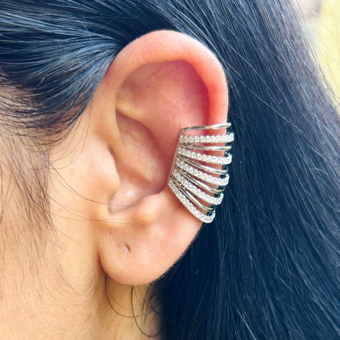 Chunky Silver Ear Cuff