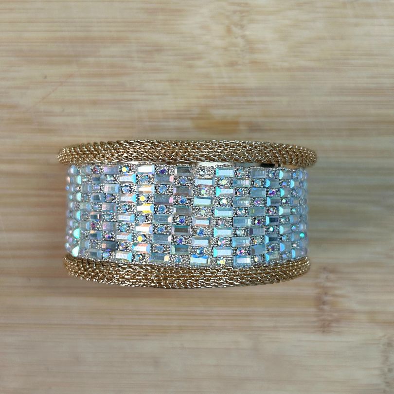 Bling Blogger Silver Golden Openable Kada / Handcuff