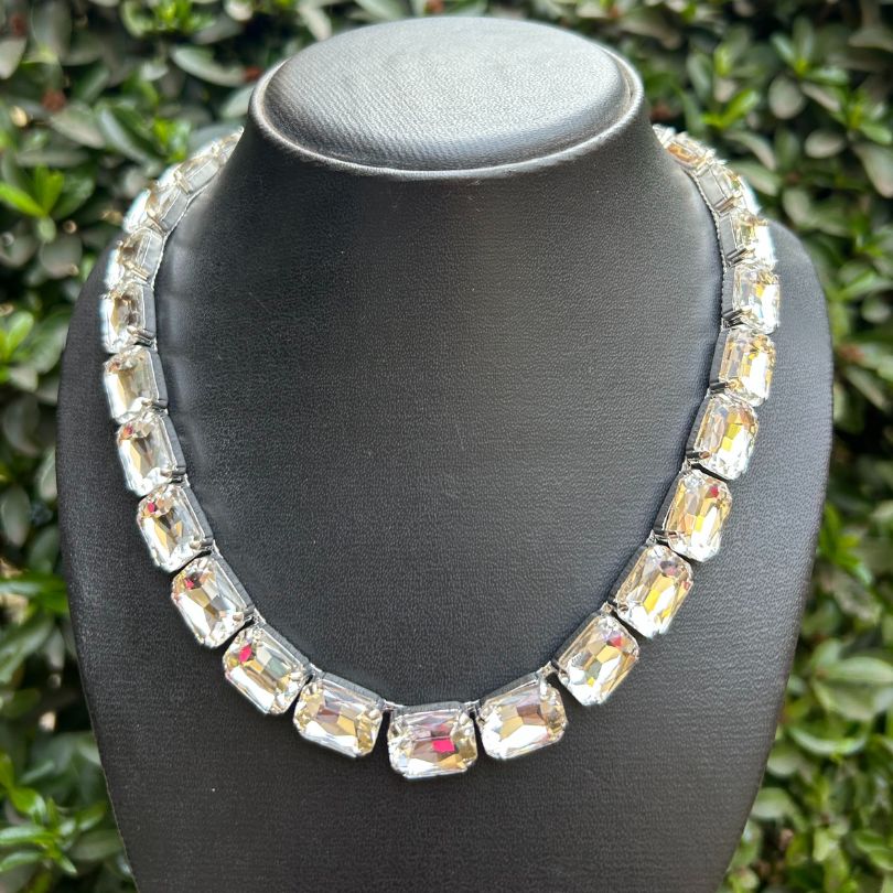 Statement Rhinestone Necklace Set