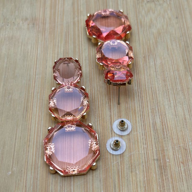Mais Peach Statement Earrings
