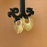 Spiky Golden Hoops