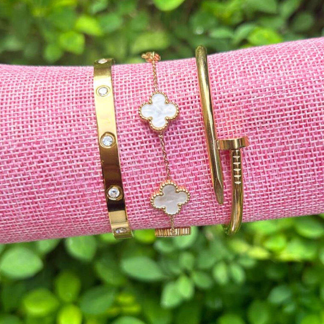 Cleo White Clover - Bracelet