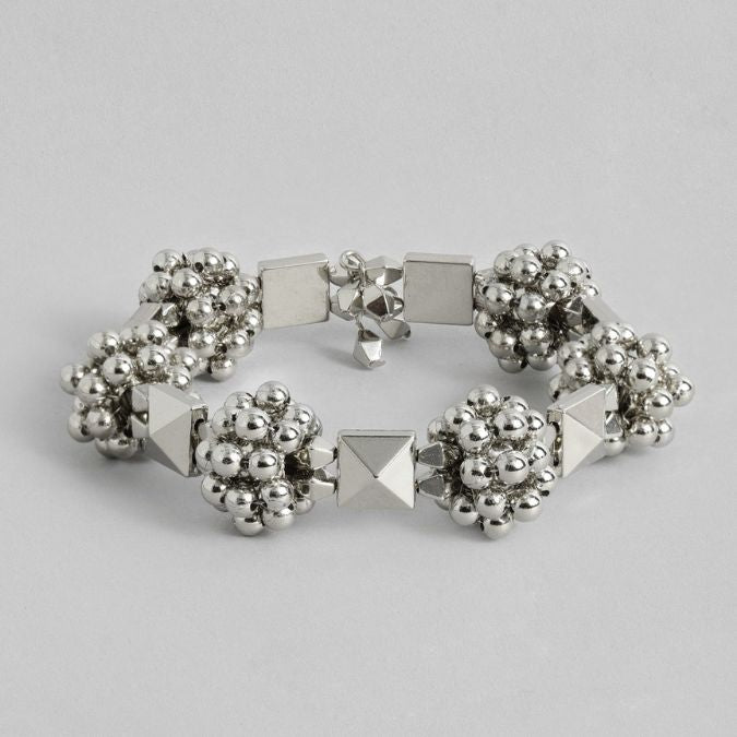 Moksha Oxidised Silver-Plated Bangle-Style Bracelet
