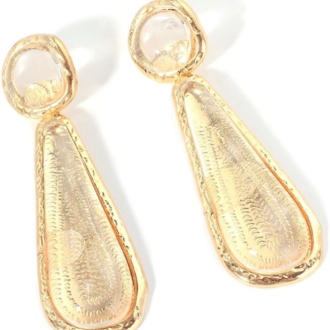Golden Resin Earrings