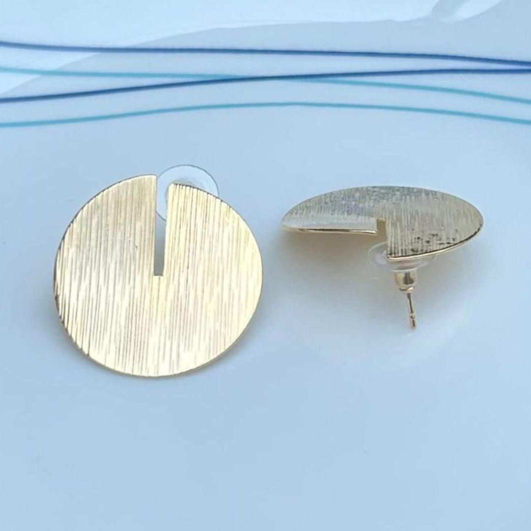 Waning Moon Golden Earrings