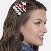 Laida Women Set of 6 Gold-Plated Embellished Alligator Hair Clip