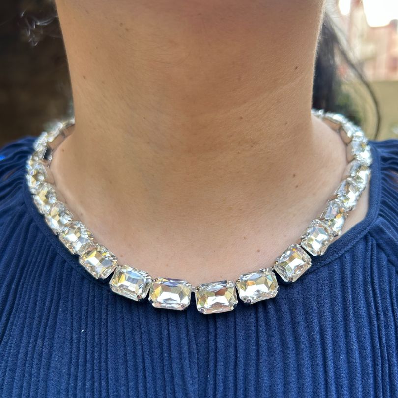 Statement Rhinestone Necklace Set