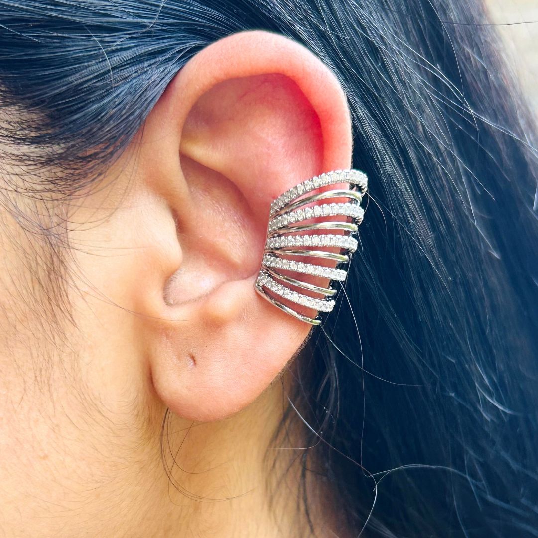 Chunky Silver Ear Cuff