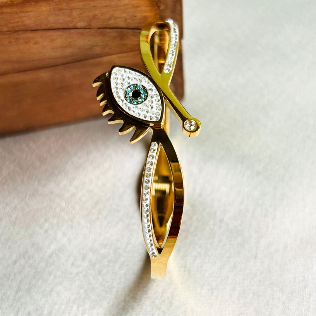 Lashed Evil Eye - Bangle Bracelet