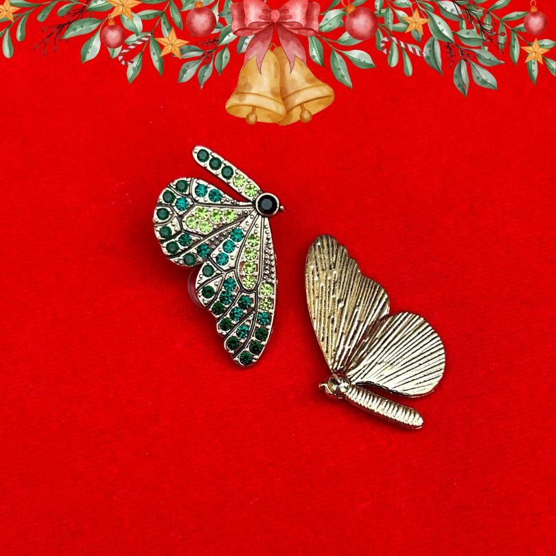 Butterfly Green Stud Earring