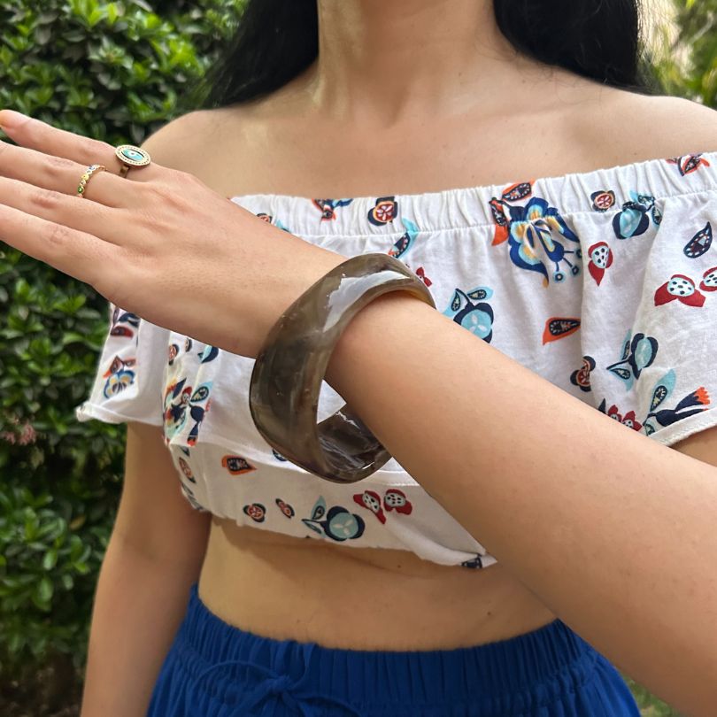 Olive Green Resin Bangles