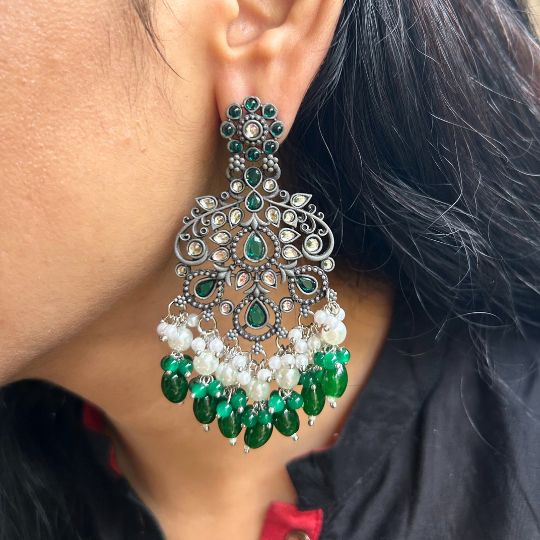 Surya Leher Earrings (Green) main image 1