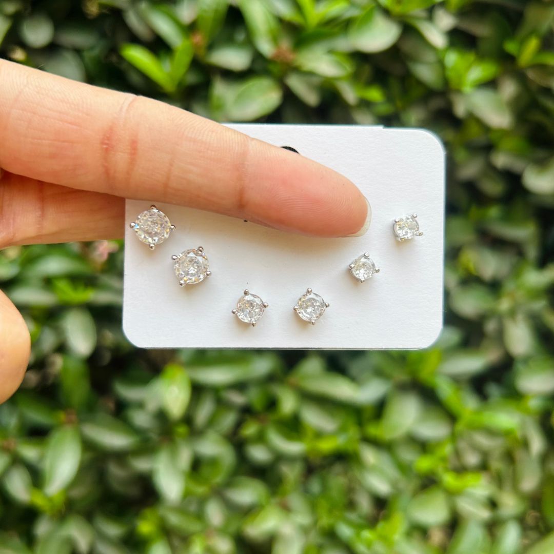 Set Of 3 Solitarie Studs