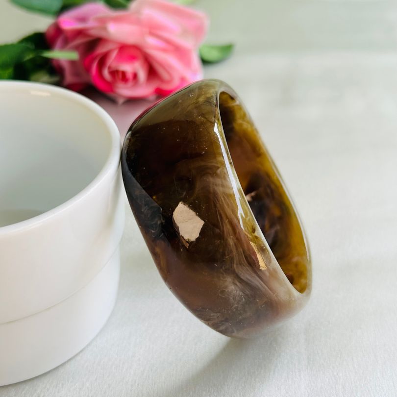 Olive Green Resin Bangles