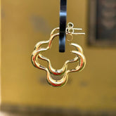 Floral Golden Hoop Earrings