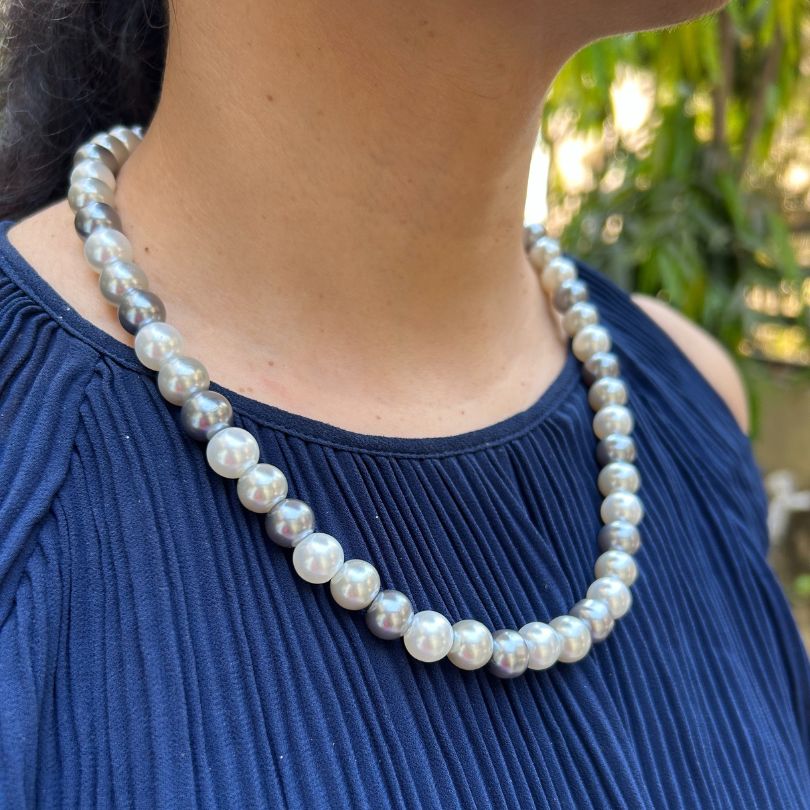 Ashika Long Pearl Mala Set