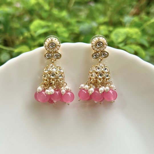 Ishika Pink Kundan Necklace Set