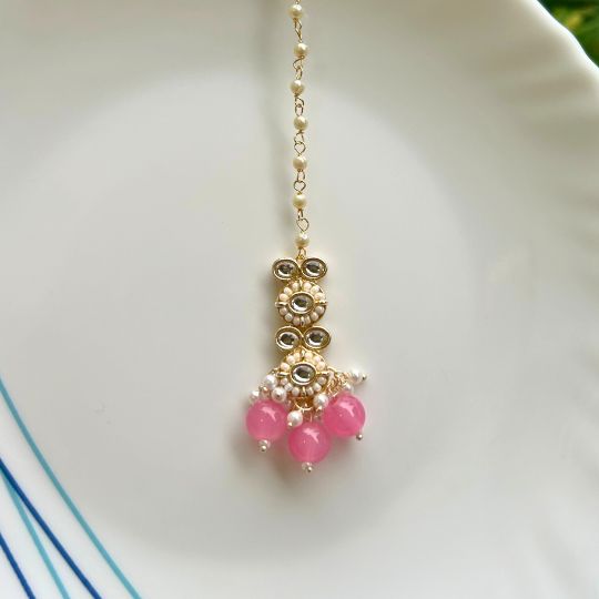 Ishika Pink Kundan Necklace Set