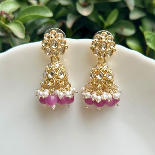 Bindi Purple Indo-Western Necklace Set