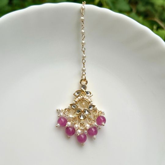 Bindi Purple Indo-Western Necklace Set
