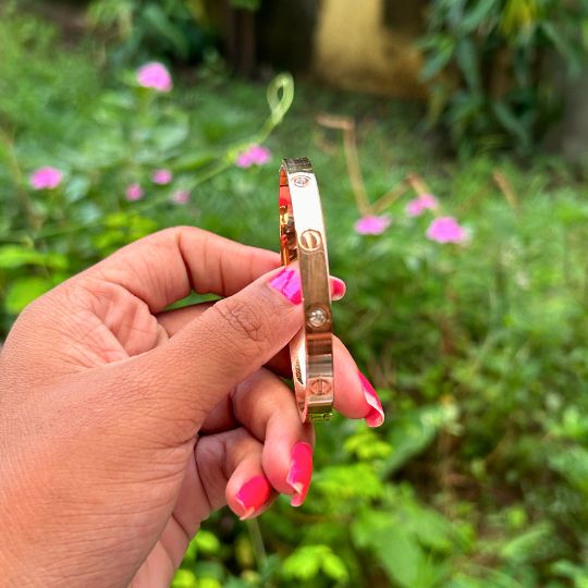 Rose Gold Dazzle American Diamond Studded - Bracelet