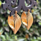 Twisted Golden Hoop Earrings