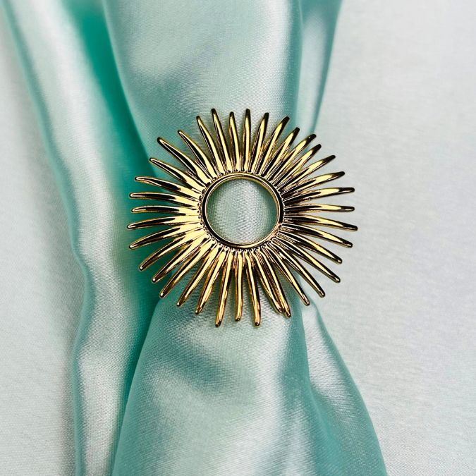 Sun Golden Statement Finger Ring