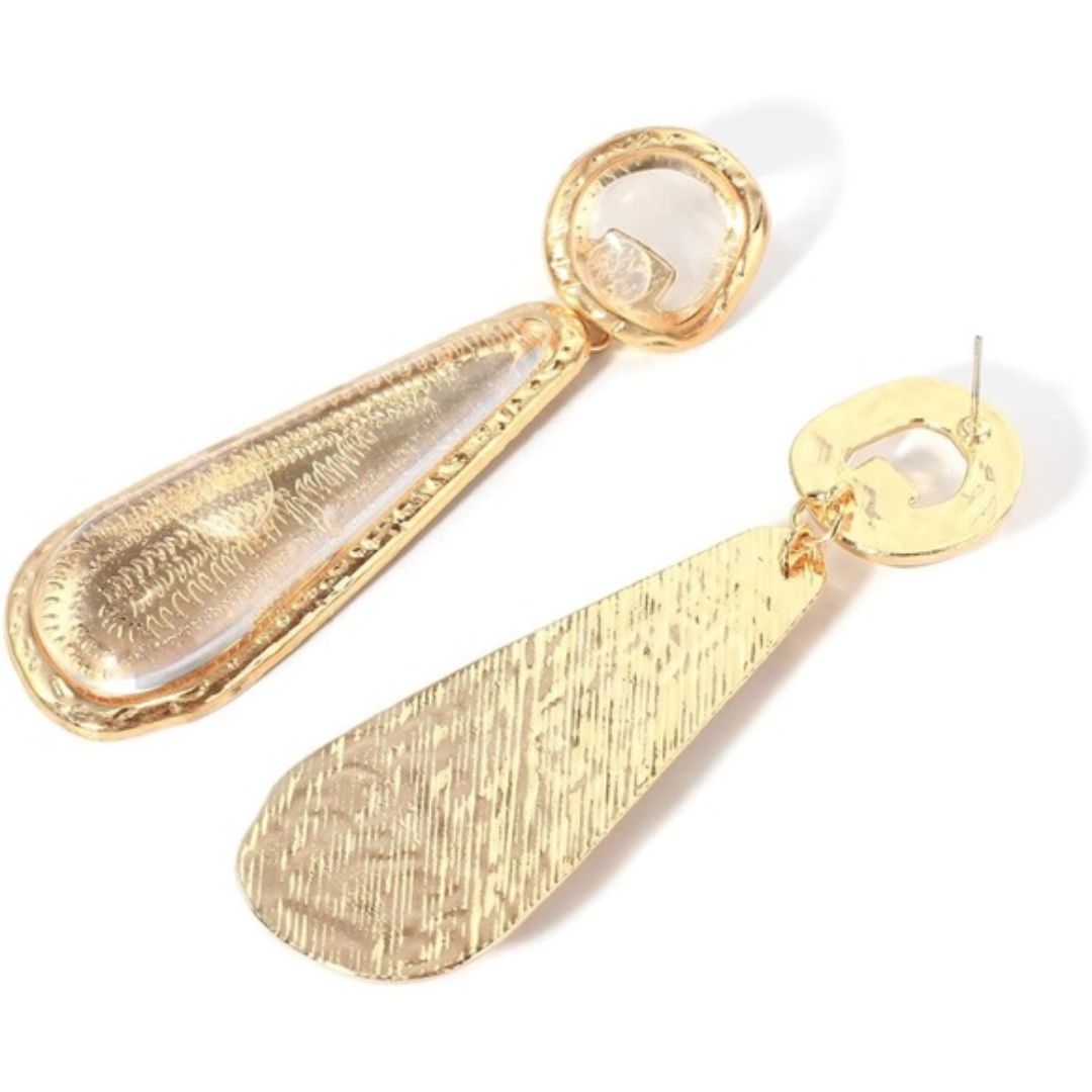 Golden Resin Earrings