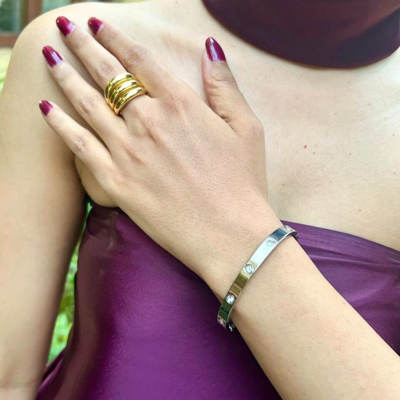 Silver Dazzle American Diamond Studded - Bracelet