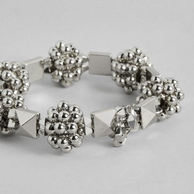 Moksha Oxidised Silver-Plated Bangle-Style Bracelet