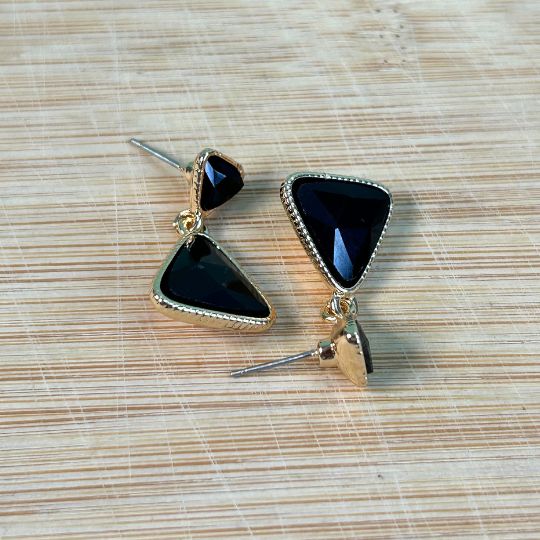 Dot Triangle Earrings