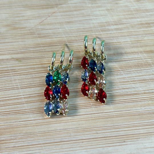 Leah Three Line Earrings
