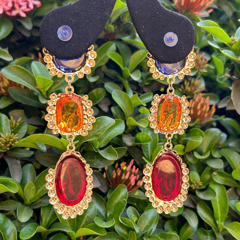 Maya Multicolor Structured Statement Earrings