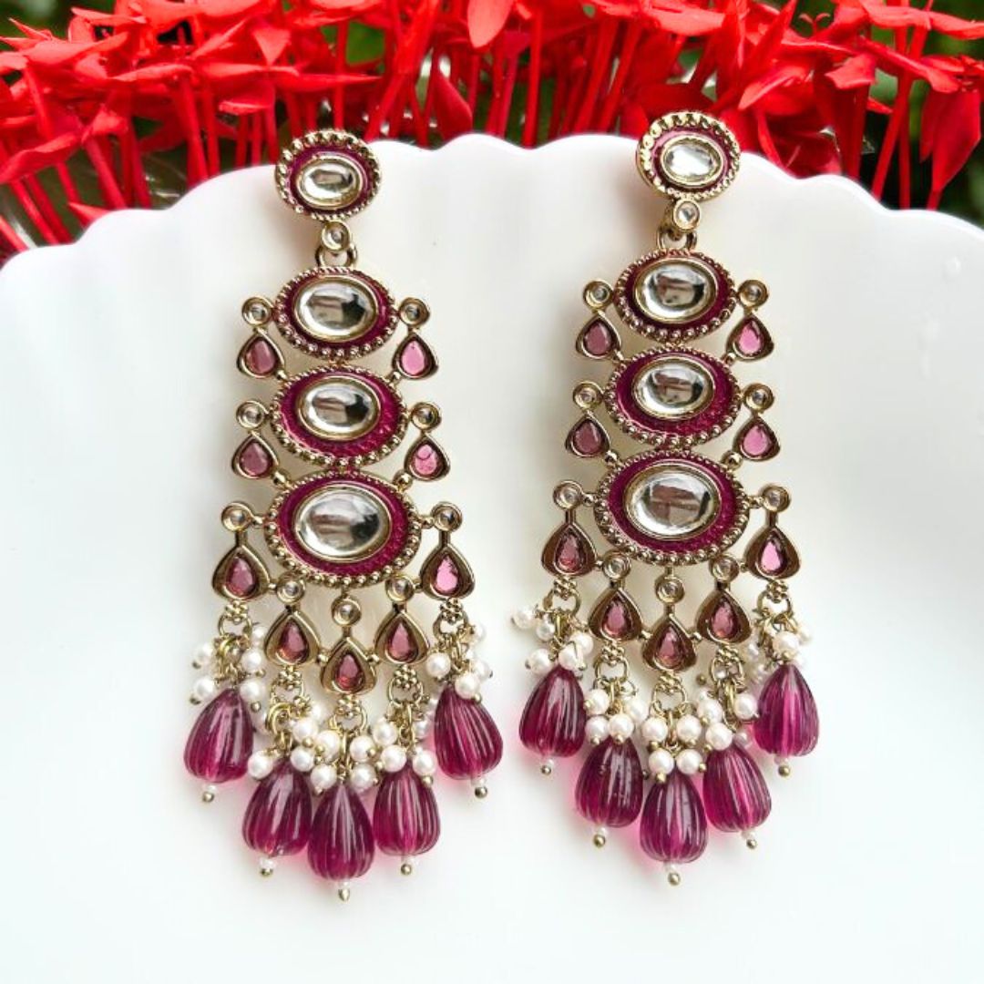 Matching Earrings Red Saree Matching Jewellery Matching Earrings