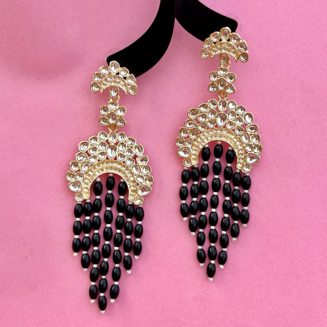 Gauri Black Earrings