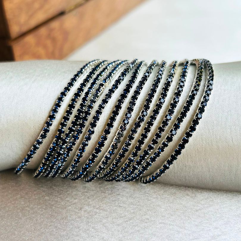 Stretchable Navy Blue Bracelet