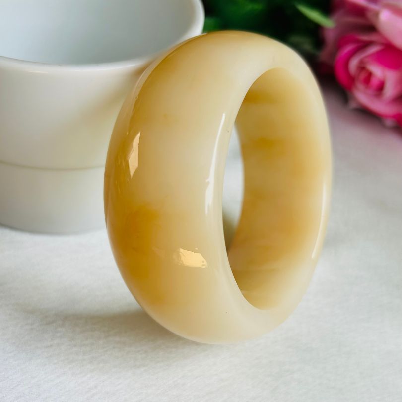 Off White Resin Bangles