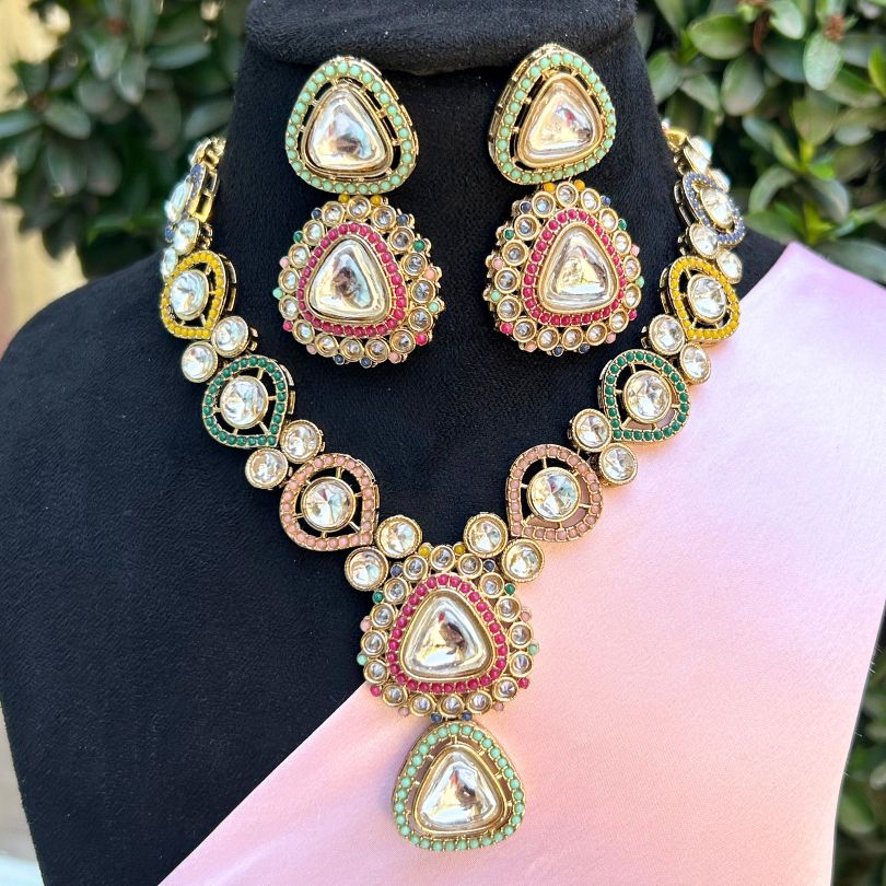 Yamini Kundan Multi-Colored Necklace Set